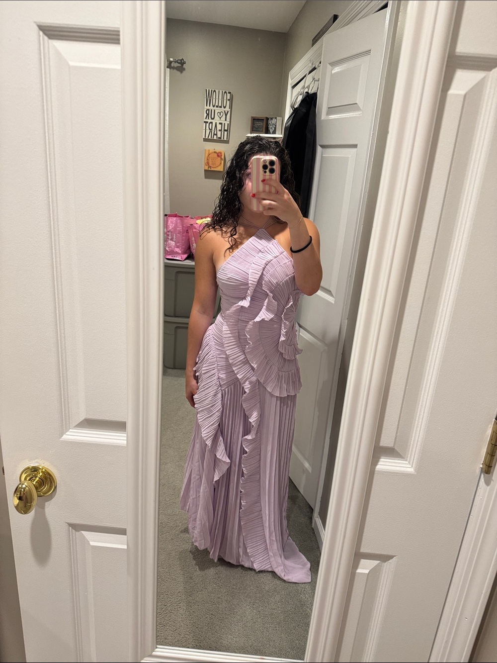 Lavender Ruffled Maxi Dress